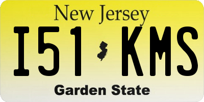 NJ license plate I51KMS