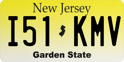 NJ license plate I51KMV