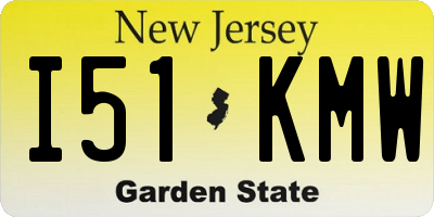 NJ license plate I51KMW