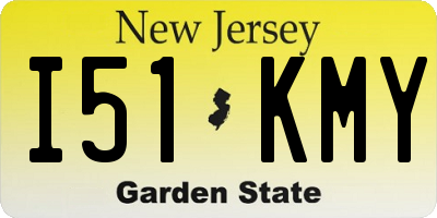 NJ license plate I51KMY