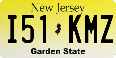 NJ license plate I51KMZ