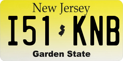 NJ license plate I51KNB
