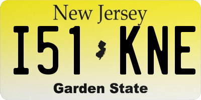 NJ license plate I51KNE