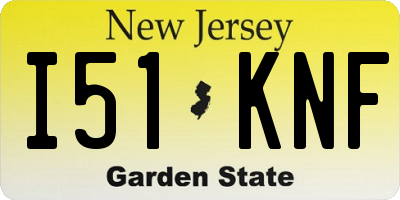 NJ license plate I51KNF