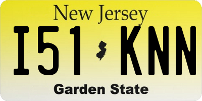 NJ license plate I51KNN