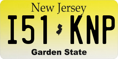 NJ license plate I51KNP