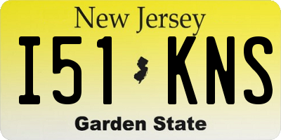 NJ license plate I51KNS
