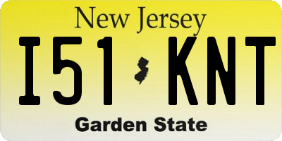 NJ license plate I51KNT
