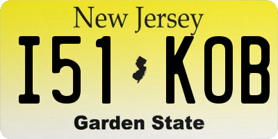 NJ license plate I51KOB