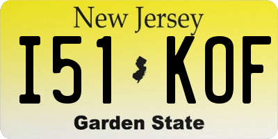 NJ license plate I51KOF
