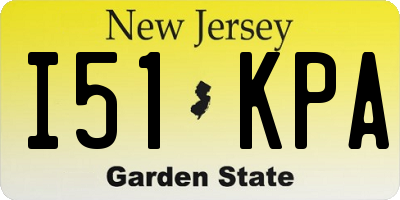 NJ license plate I51KPA