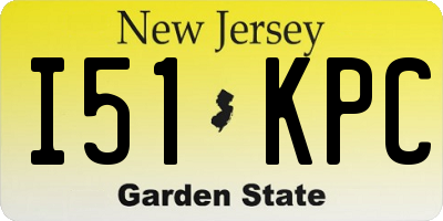 NJ license plate I51KPC