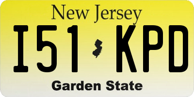 NJ license plate I51KPD