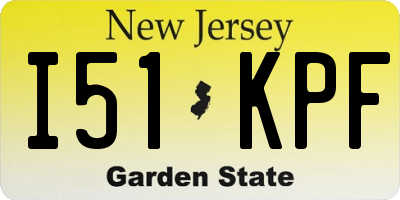 NJ license plate I51KPF