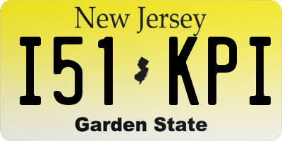 NJ license plate I51KPI