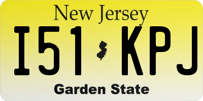 NJ license plate I51KPJ