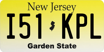 NJ license plate I51KPL