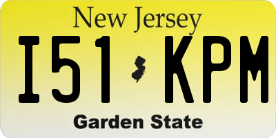 NJ license plate I51KPM
