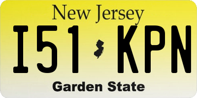 NJ license plate I51KPN