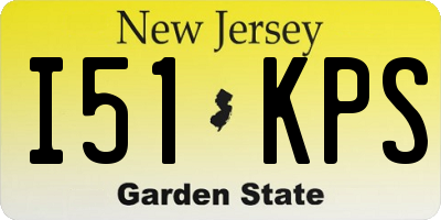 NJ license plate I51KPS