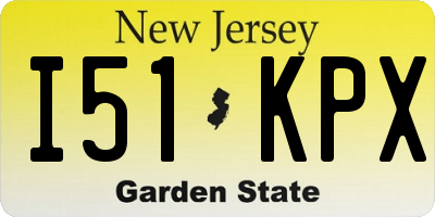 NJ license plate I51KPX