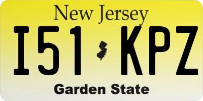 NJ license plate I51KPZ