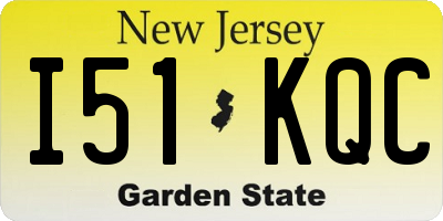 NJ license plate I51KQC