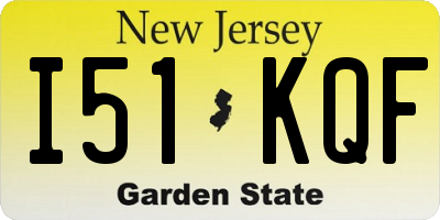 NJ license plate I51KQF