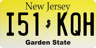 NJ license plate I51KQH