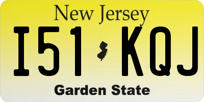 NJ license plate I51KQJ