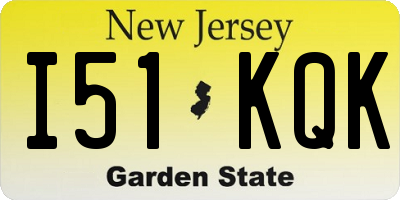 NJ license plate I51KQK