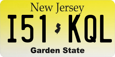 NJ license plate I51KQL