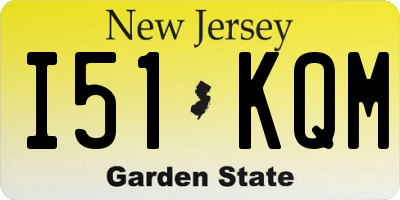NJ license plate I51KQM