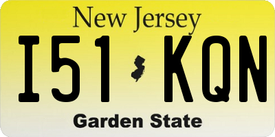 NJ license plate I51KQN