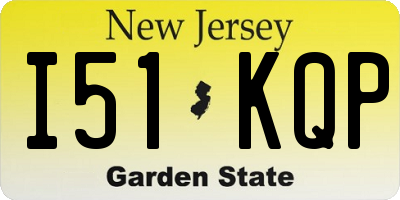 NJ license plate I51KQP