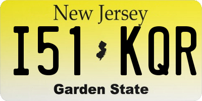 NJ license plate I51KQR
