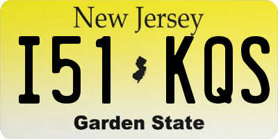 NJ license plate I51KQS