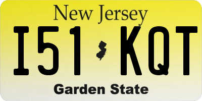 NJ license plate I51KQT