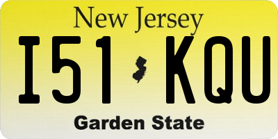 NJ license plate I51KQU