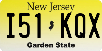 NJ license plate I51KQX