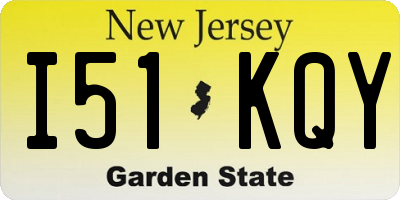NJ license plate I51KQY