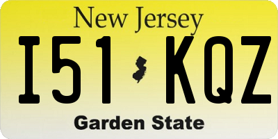 NJ license plate I51KQZ
