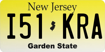 NJ license plate I51KRA
