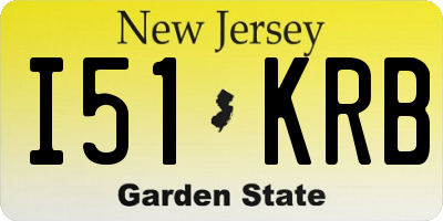 NJ license plate I51KRB
