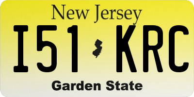 NJ license plate I51KRC