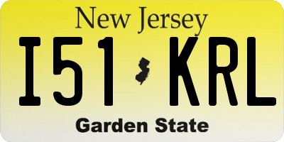 NJ license plate I51KRL