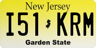 NJ license plate I51KRM