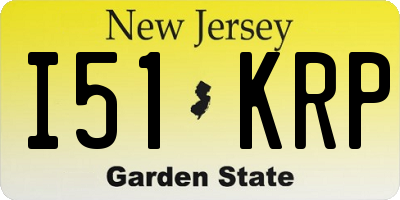 NJ license plate I51KRP