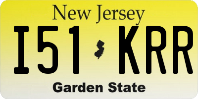 NJ license plate I51KRR