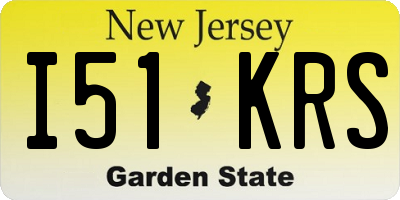NJ license plate I51KRS